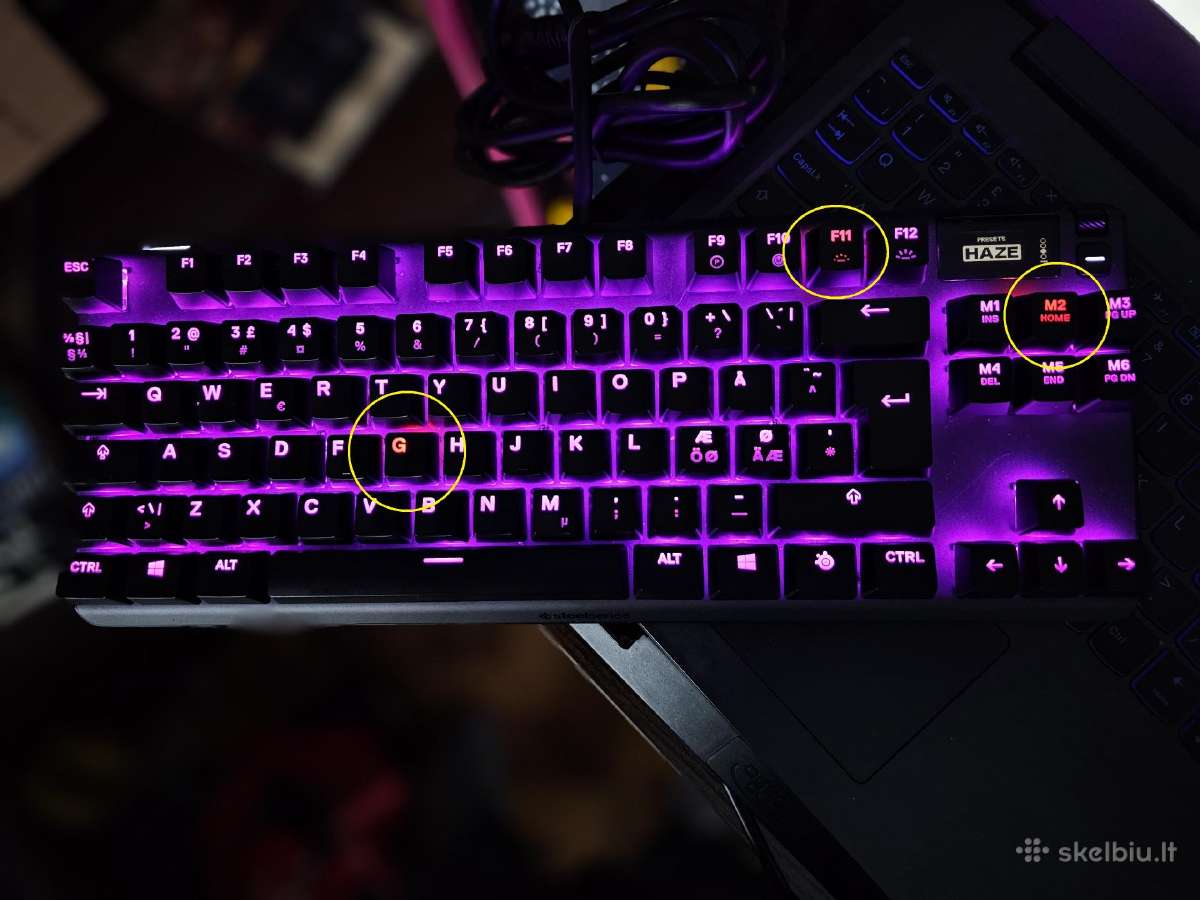 Steelseries Apex 7 Tkl laidinė mechaninė klaviatūr - nuotraukos Nr. 7