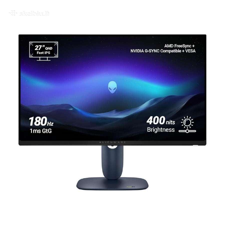 Alienware 27' 180hz Ips Qhd gaming monitorius - nuotraukos Nr. 2