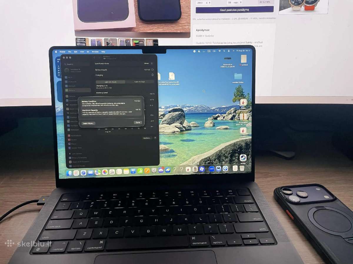 Apple MacBook Pro 14 M4 100% Battery - nuotraukos Nr. 2