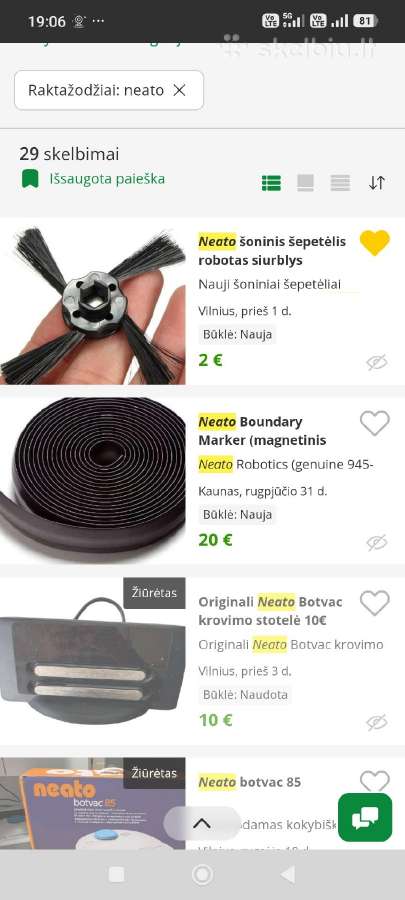 Robotas siurblys Neato Botvac D3 Connected Vilnius - nuotraukos Nr. 8