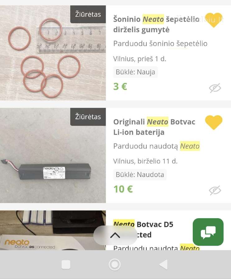 Robotas siurblys Neato Botvac D3 Connected Vilnius - nuotraukos Nr. 7