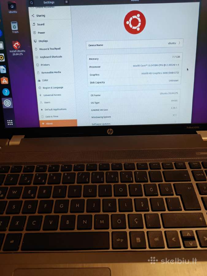 Hp Probook 4530s Core i5 - nuotraukos Nr. 3