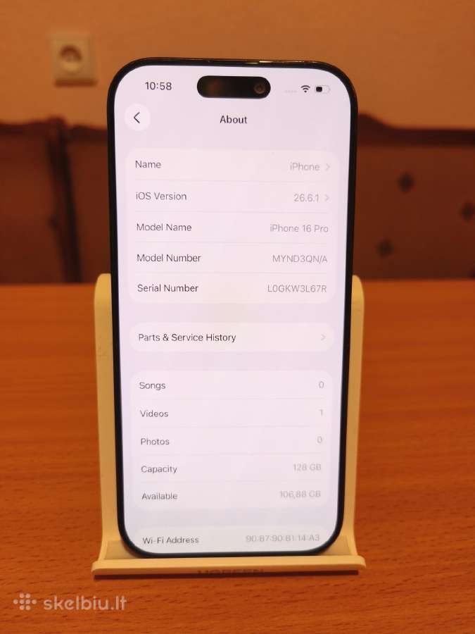 Puikus iPhone 16 Pro,128gb, - nuotraukos Nr. 8