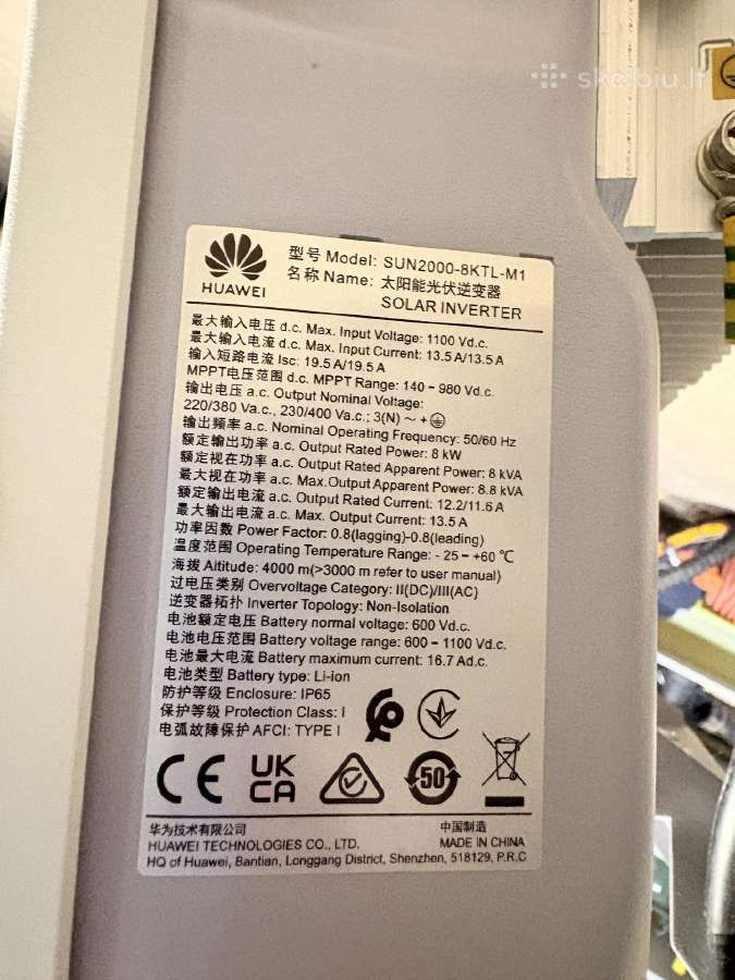 Hibridinis inverteris Huawei Sun2000-8ktl-m1 - nuotraukos Nr. 4