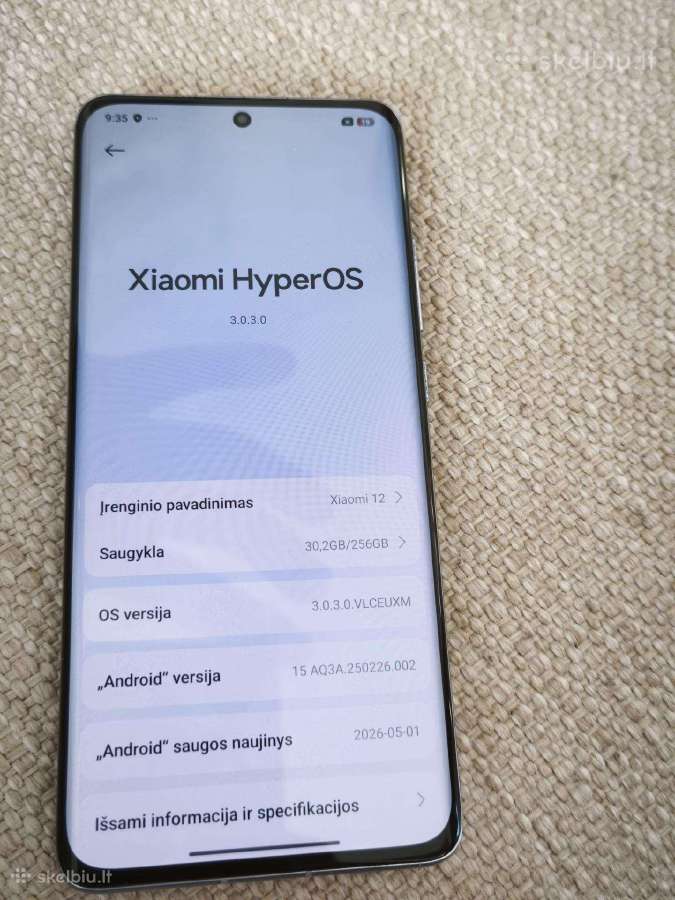 Xiaomi 12 5G 8gb RAM/ 256 GB - nuotraukos Nr. 3
