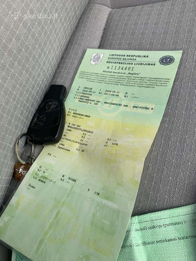 Mercedes-benz B180cdi - nuotraukos Nr. 15