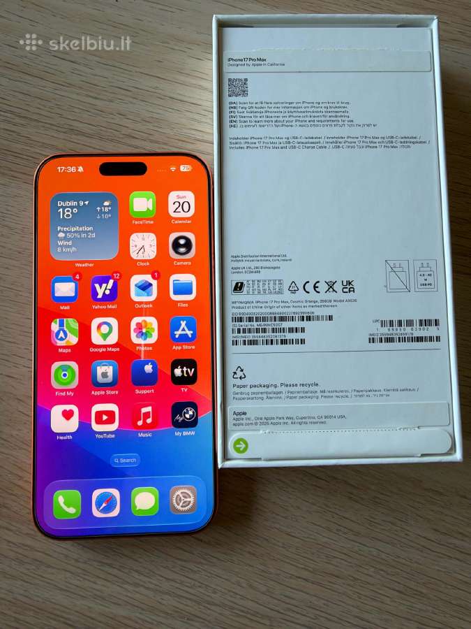 iPhone 17 Pro Max Cosmic Orange 256gb - nuotraukos Nr. 4