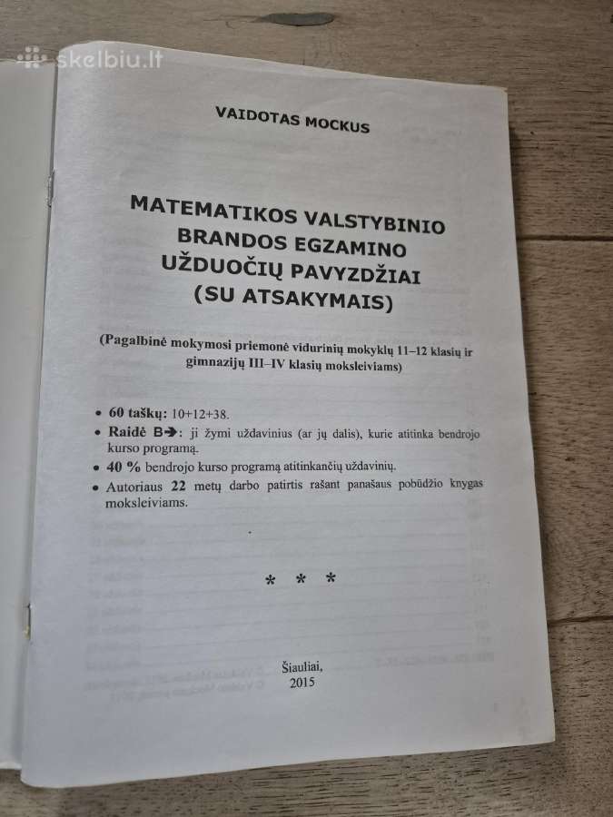 Matematikos valstybinio brandos egzamino užduotys - nuotraukos Nr. 6