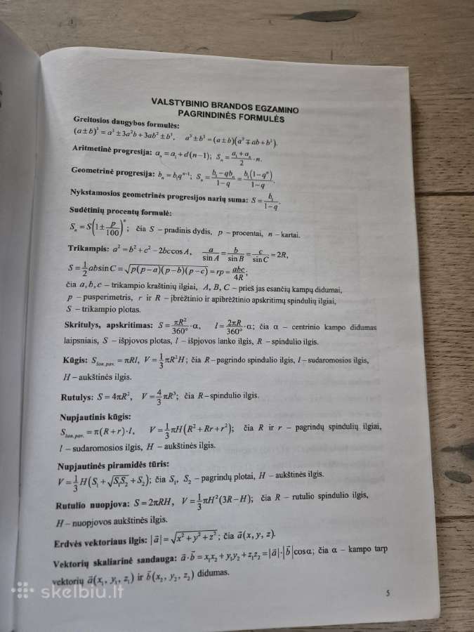 Matematikos valstybinio brandos egzamino užduotys - nuotraukos Nr. 7