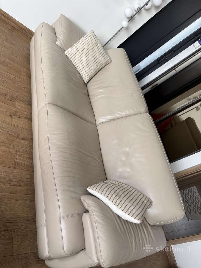 Odinė kokybiška sofa - nuotraukos Nr. 2