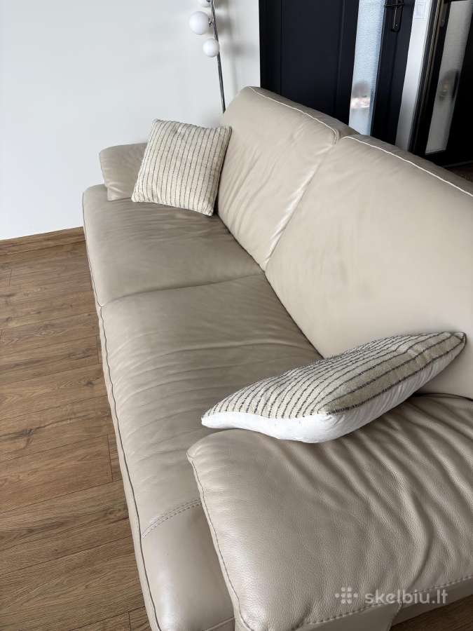 Odinė kokybiška sofa - nuotraukos Nr. 3