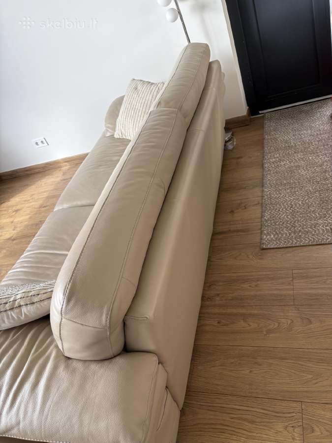 Odinė kokybiška sofa - nuotraukos Nr. 5