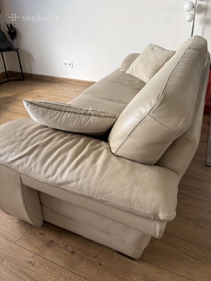 Odinė kokybiška sofa - nuotraukos Nr. 6