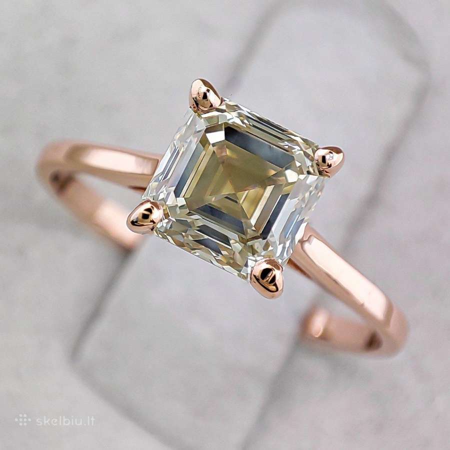 14k aukso žiedas, natūralus deimantas 1,38 ct, Vs2 - nuotraukos Nr. 2