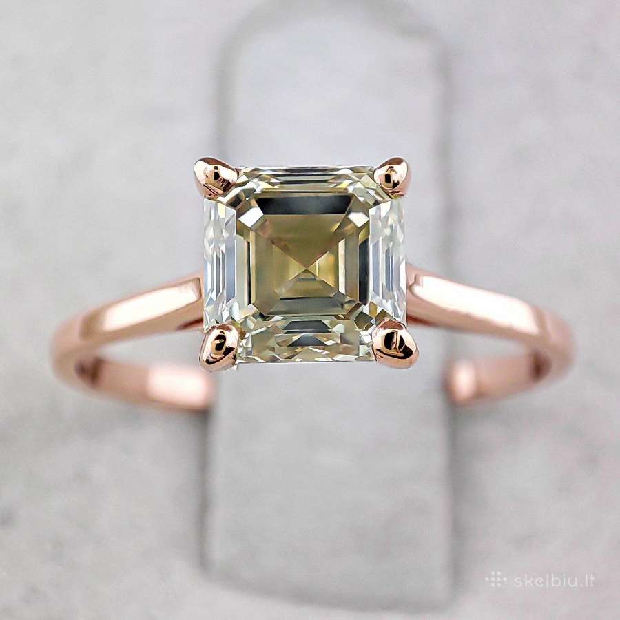 14k aukso žiedas, natūralus deimantas 1,38 ct, Vs2 - nuotraukos Nr. 3