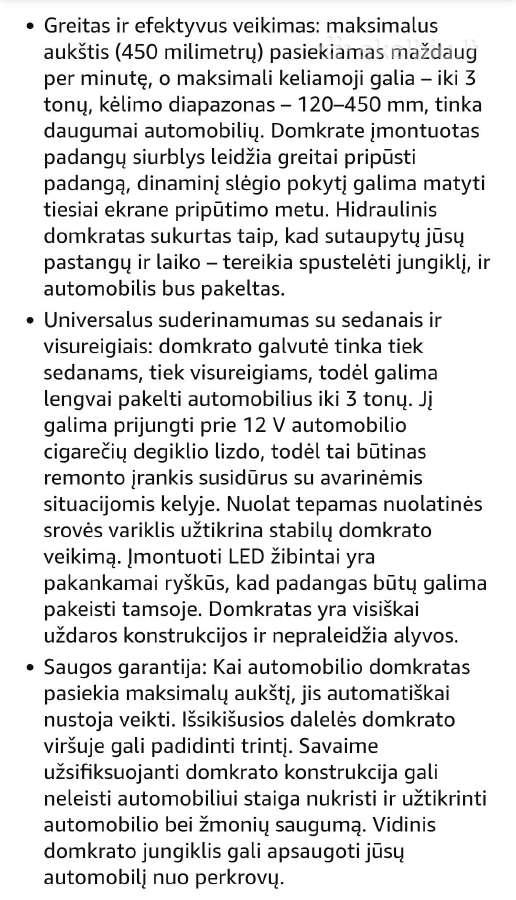 Elektrinis 12v hidraulinis automobilių domkratas - nuotraukos Nr. 4