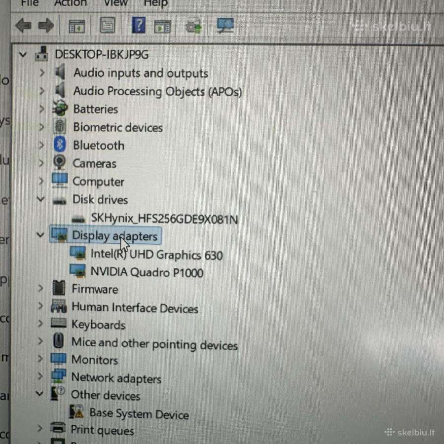 Lenovo Thinkpad P1 G1 I7 256gb SSD, T1000 15.6 Fhd - nuotraukos Nr. 11