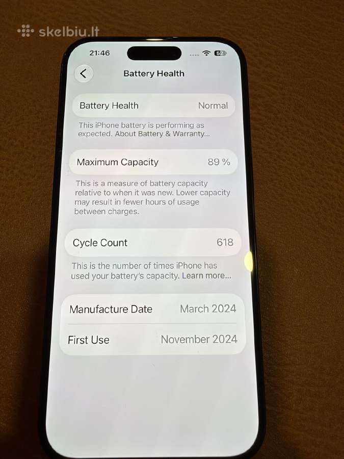 iPhone 15 pro 128gb - nuotraukos Nr. 11