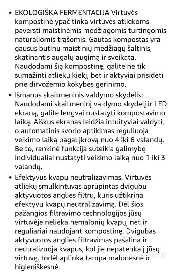 Elektrinis maisto atliekų kompostorius - nuotraukos Nr. 4