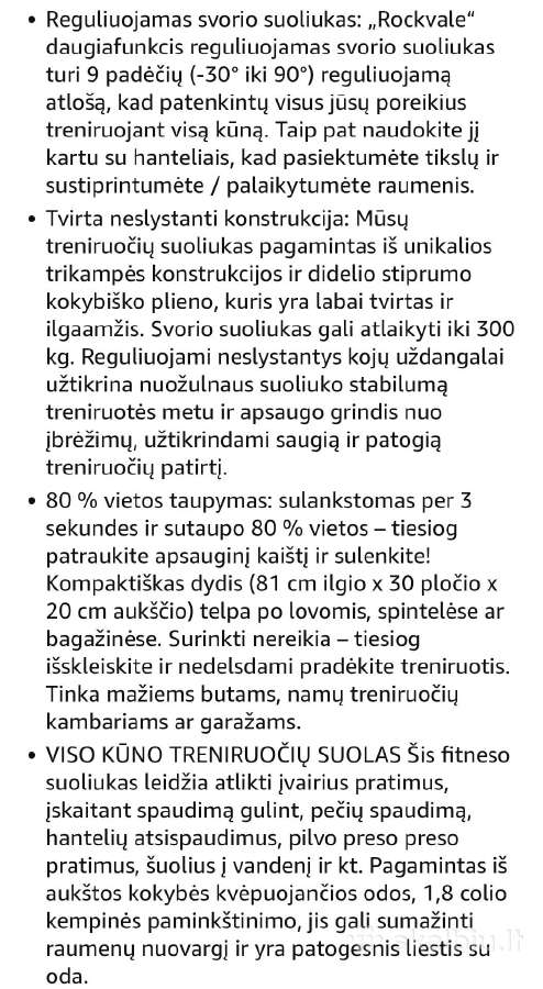 Sulankstomas reguliuojamas treniruočių suoliukas - nuotraukos Nr. 5