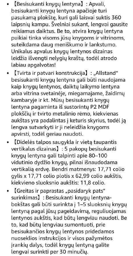 Besisukanti 360 kampu knygų lentyna - nuotraukos Nr. 3