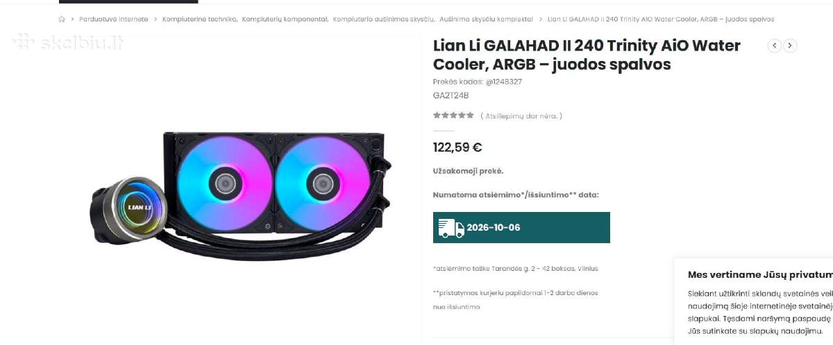 Ryzen 7 5800x rtx 5060 16gb 1tb SSD - nuotraukos Nr. 3
