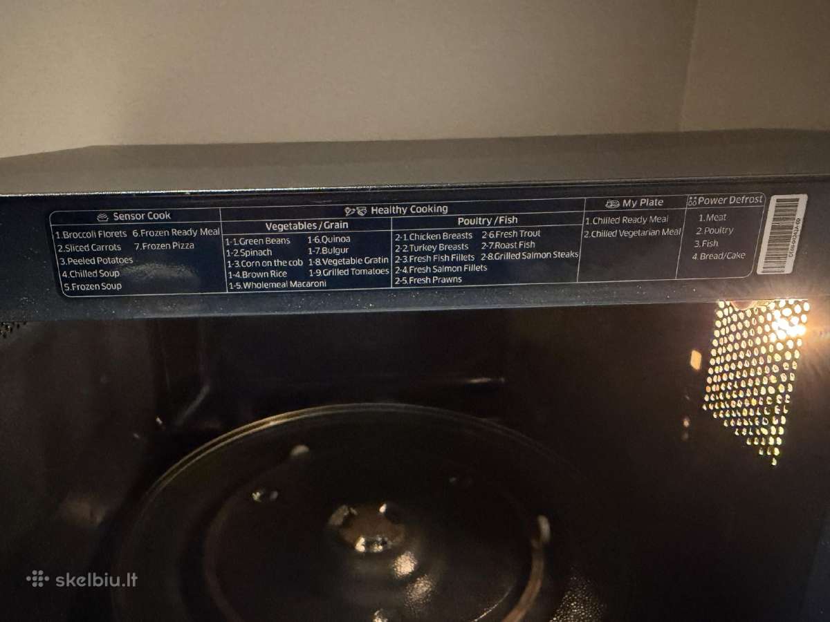 Samsung mikrobangų krosnelė Mg23h3125nk su griliu - nuotraukos Nr. 3