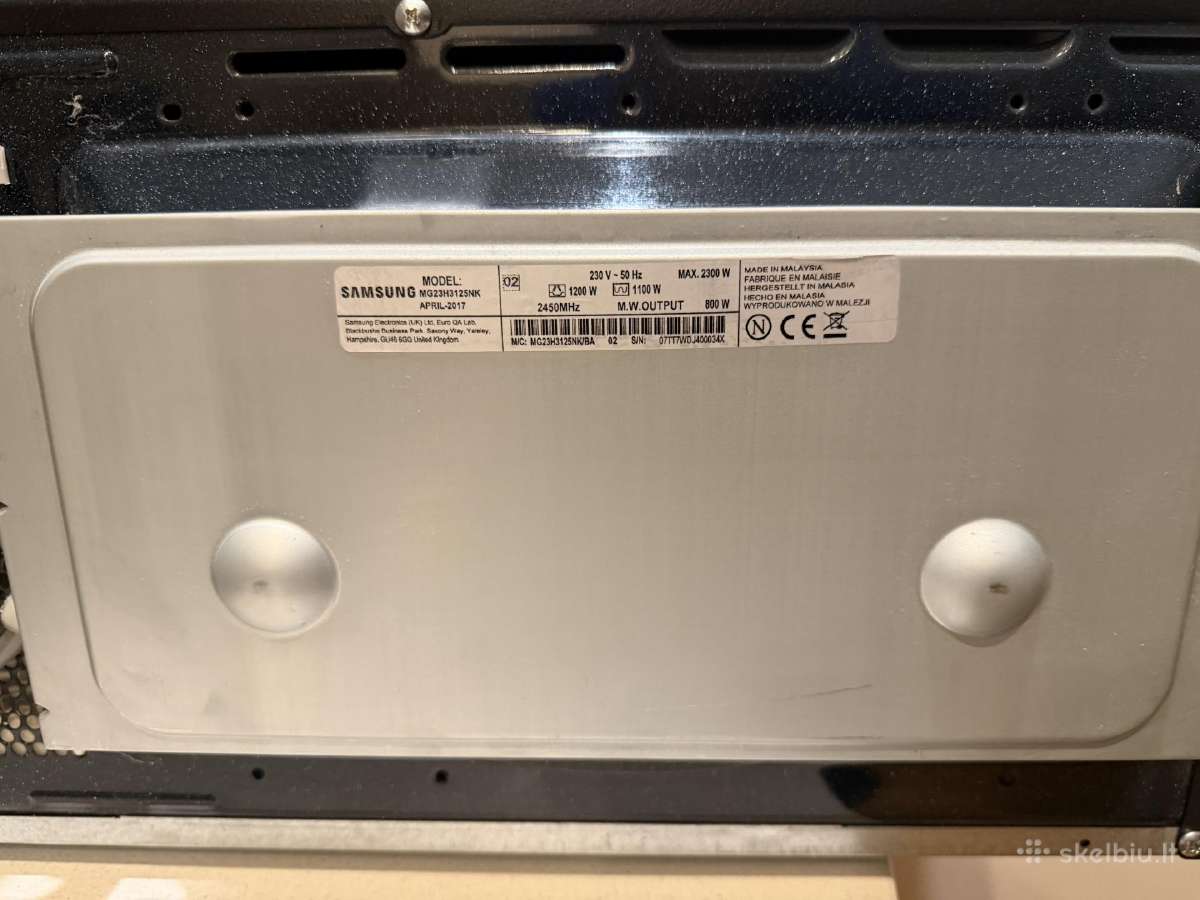 Samsung mikrobangų krosnelė Mg23h3125nk su griliu - nuotraukos Nr. 5