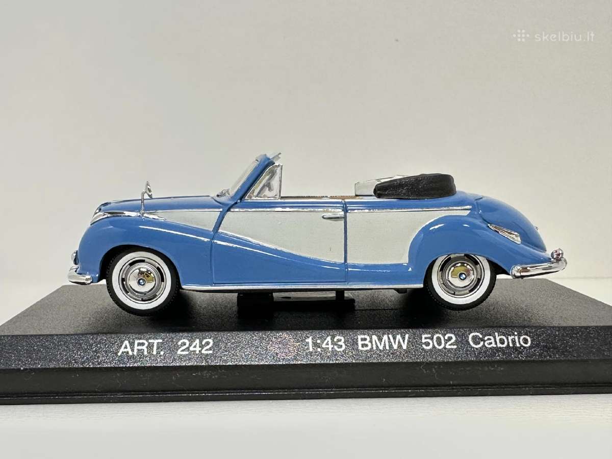 Bmw 502 Cabrio 1954 mėlyna/balta 1:43 Detail Ca - nuotraukos Nr. 4