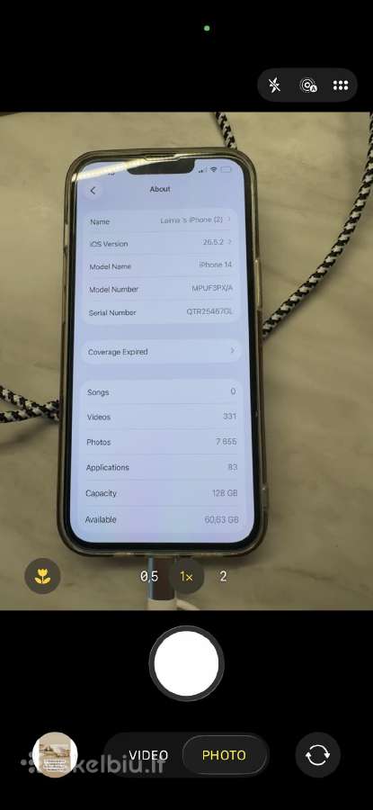 iPhone 14 128 GB – 250 - nuotraukos Nr. 3