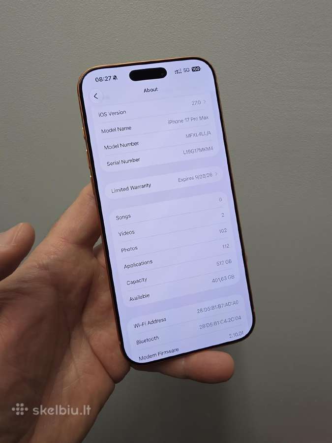 Apple iPhone 17 Pro Max, 512gb Orange (esim) - nuotraukos Nr. 9