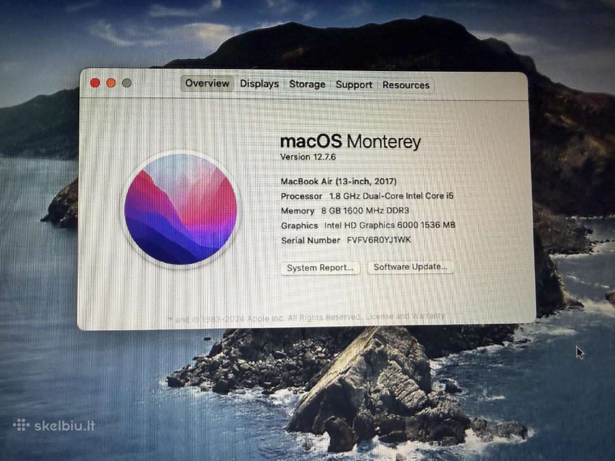 MacBook air 13 - inch, 2017 8gb 256 GB - nuotraukos Nr. 2