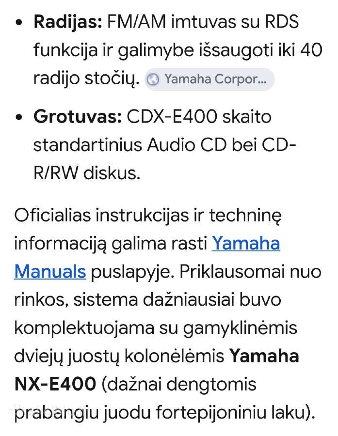 Yamaha stiprintuvas, CD grotuvas, kolonėlės - nuotraukos Nr. 12