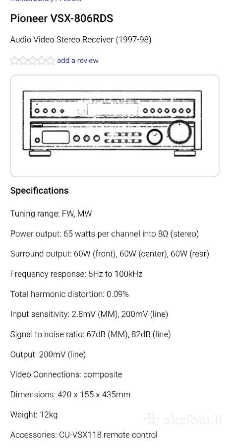 Yamaha stiprintuvas, CD grotuvas, kolonėlės - nuotraukos Nr. 17
