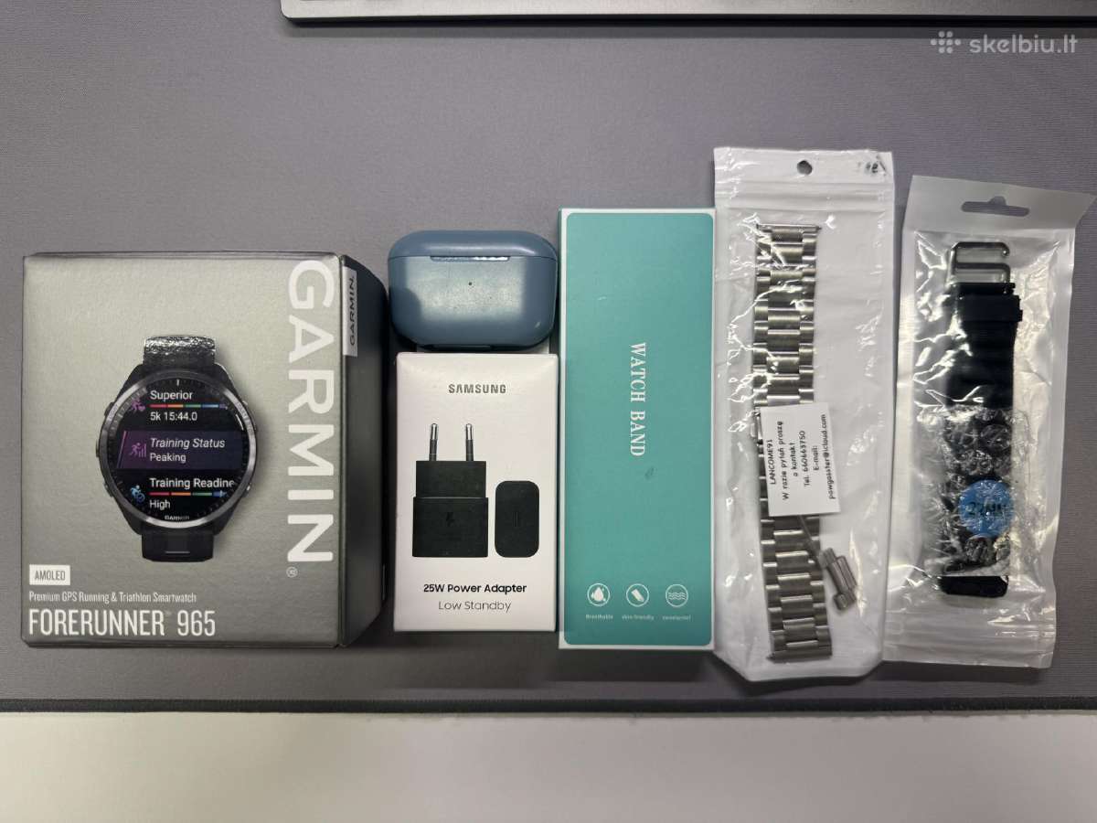 Garmin Forerunner 965 (Kaip Naujas + Dovana) - nuotraukos Nr. 2