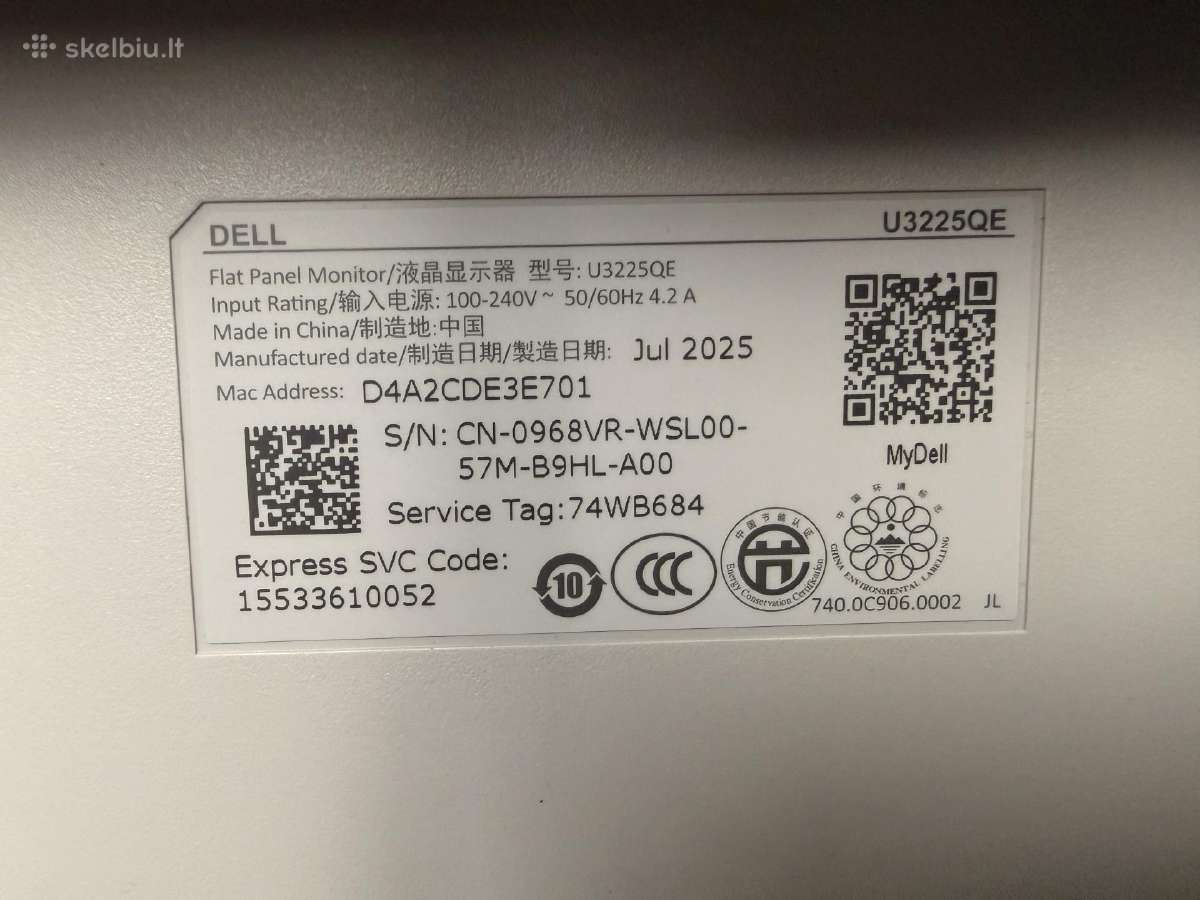 Dell ultrasharp u3225qe (ips black) - nuotraukos Nr. 2