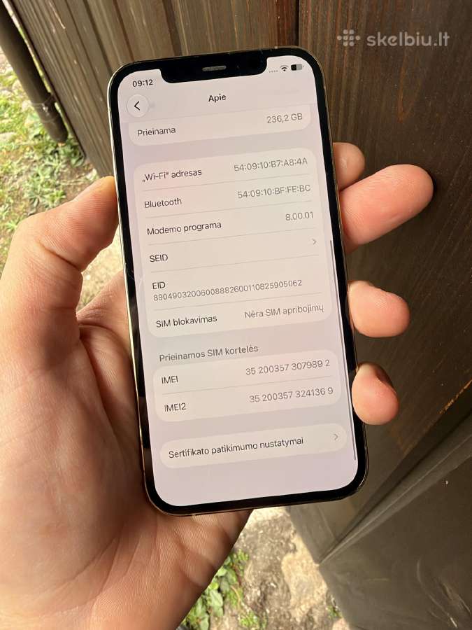 iPhone 12pro 256gb Nauja Baterija - nuotraukos Nr. 7
