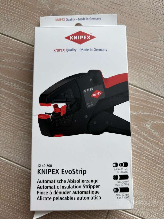 Replės laidų nuizoliavimui Knipex, 12 40 200 - nuotraukos Nr. 6