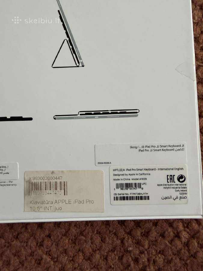 Originali Apple Smart Keyboard A1829 iPad Pro 10.5 - nuotraukos Nr. 6