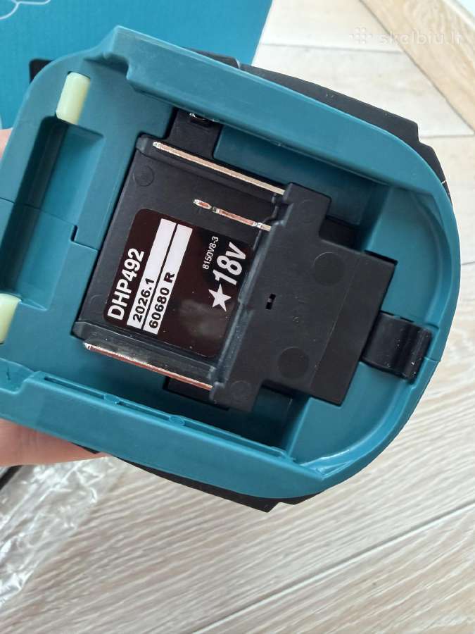 Akumuliatorinis smūginis gręžtuvas Makita Dhp492z - nuotraukos Nr. 5