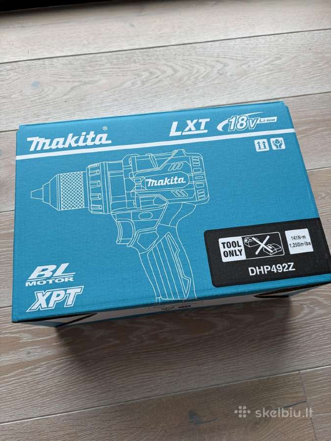 Akumuliatorinis smūginis gręžtuvas Makita Dhp492z - nuotraukos Nr. 2