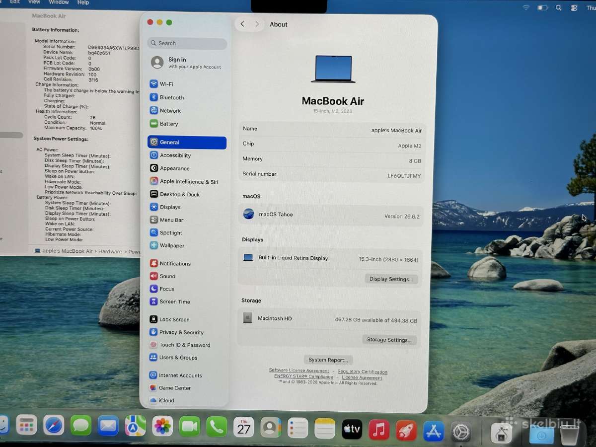 MacBook Air 15 M2 / 8gb / 512gb - nuotraukos Nr. 5