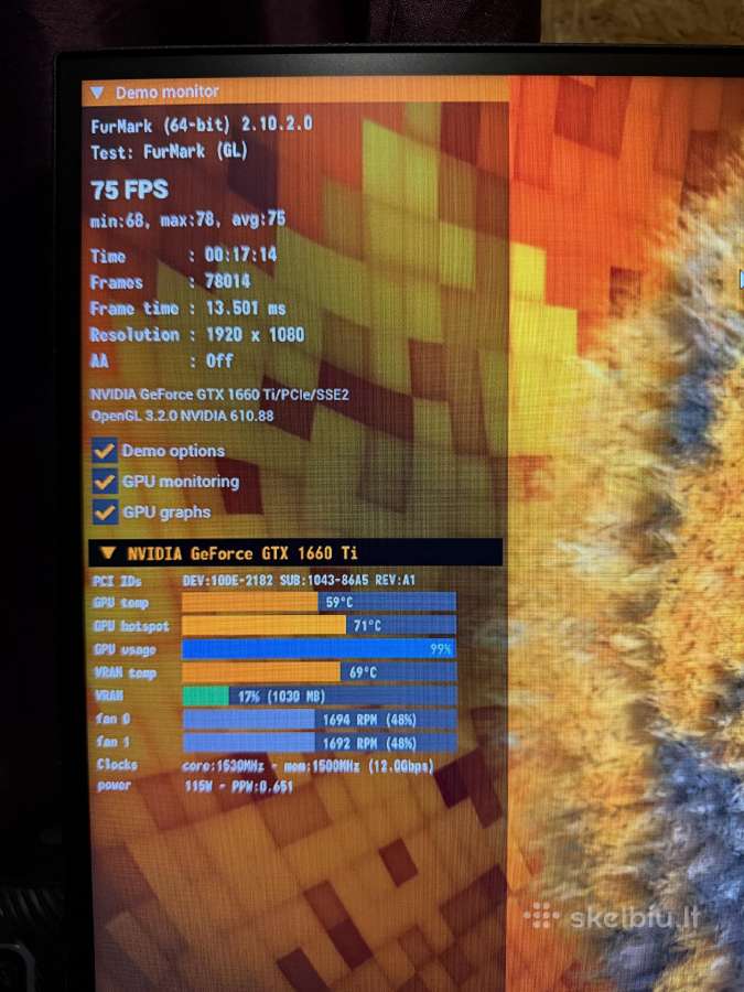 Asus rog strix gtx 1660 ti 6gb oc - nuotraukos Nr. 8
