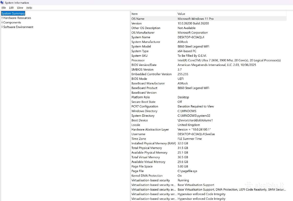 Žaidimų-mokslų Pc Ultra 7/ 32gb RAM/ 16gb Gpu/ SSD - nuotraukos Nr. 27