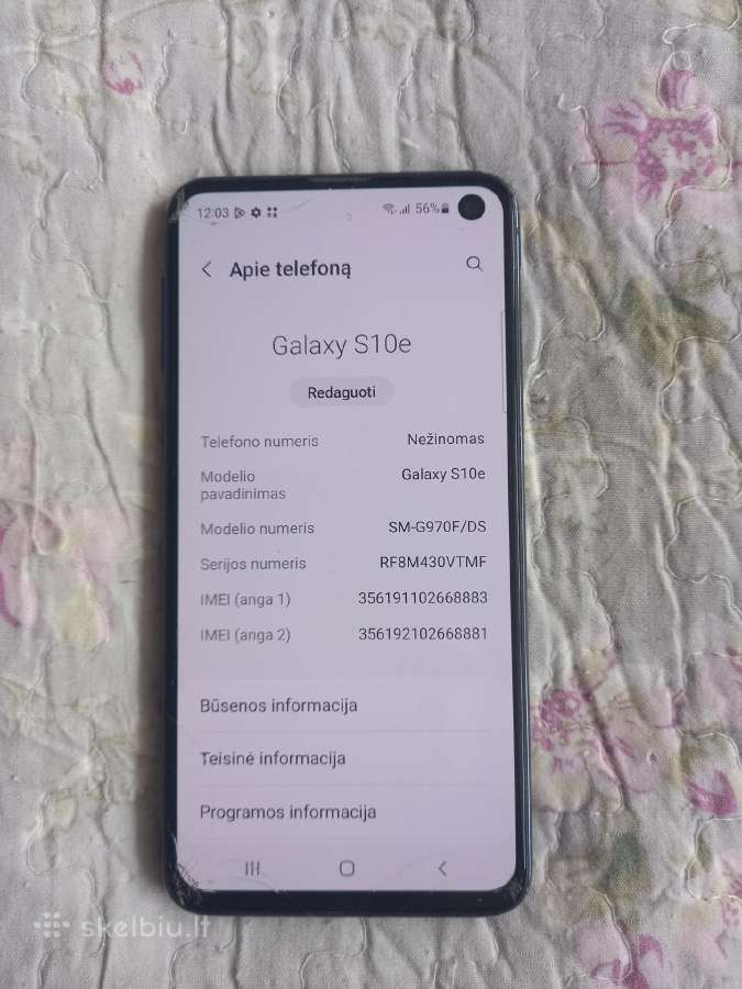 Samsung s 10e 128gb - nuotraukos Nr. 4