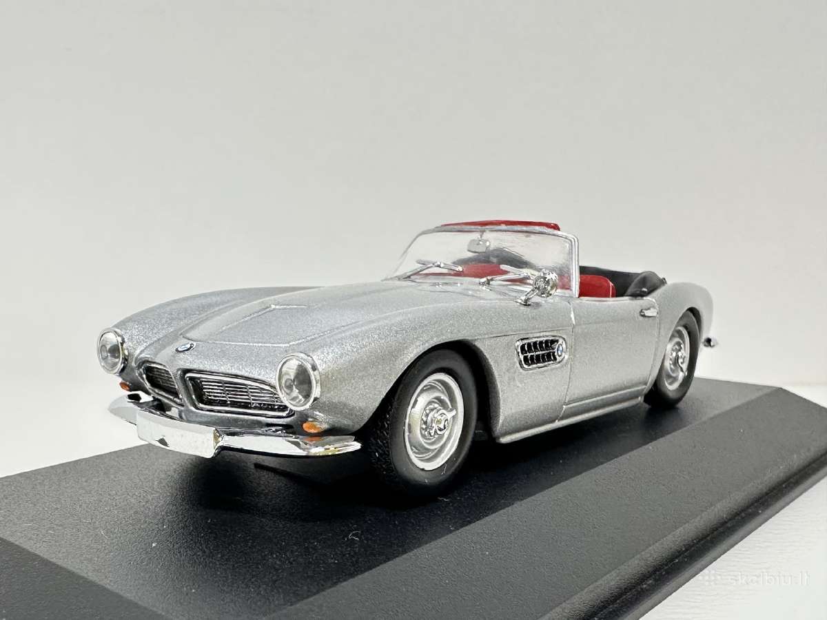 Bmw 507 Cabrio 1956 sidabro 1:43 Minichamps - nuotraukos Nr. 3