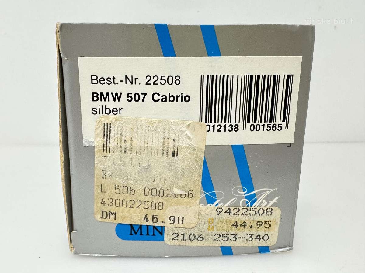 Bmw 507 Cabrio 1956 sidabro 1:43 Minichamps - nuotraukos Nr. 7
