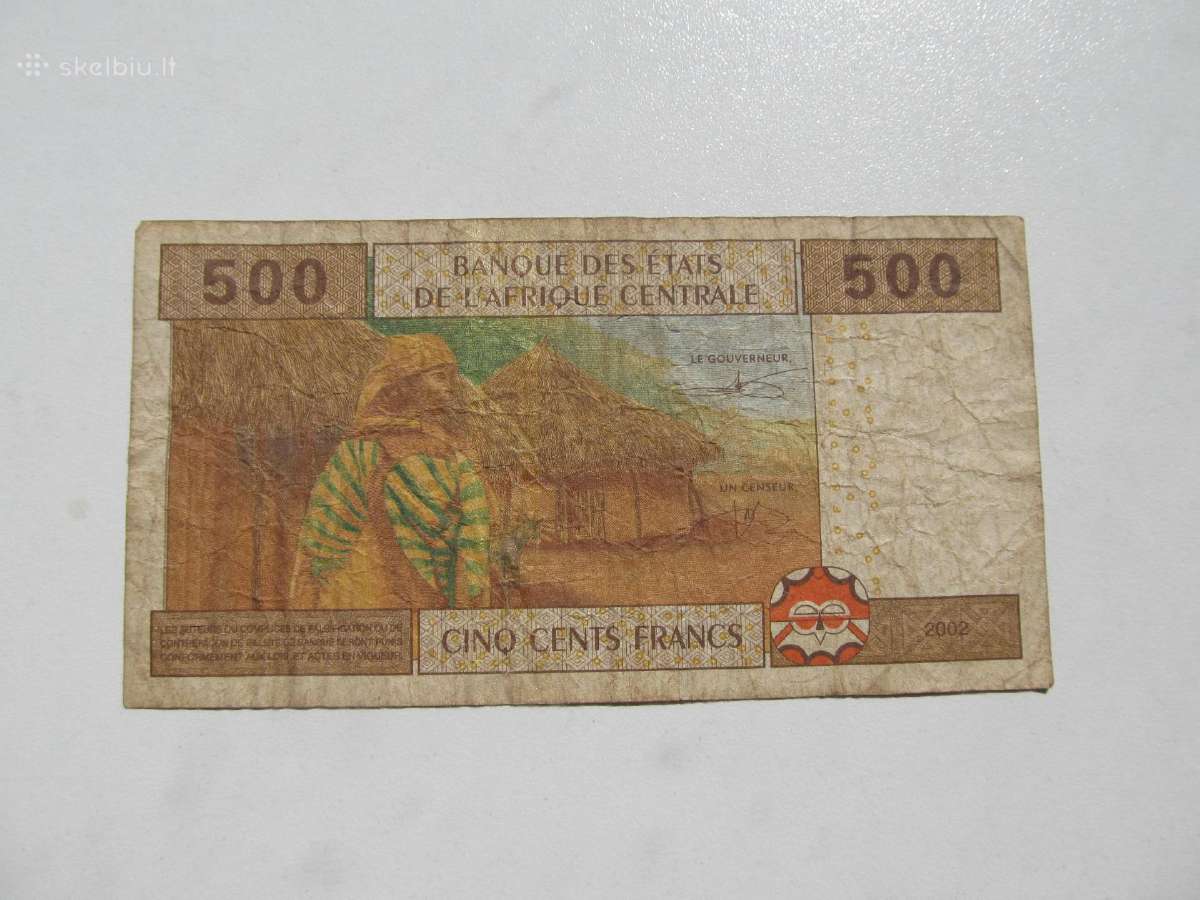 500 franku ,Centrinė Afrika(pusiaujo Gvinėja),2002 - nuotraukos Nr. 2