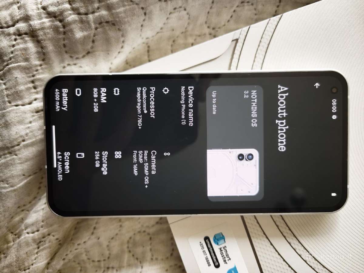 Nothing phone1 256gb - nuotraukos Nr. 10