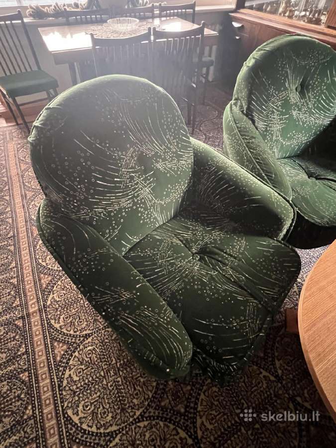 Kampinė sofa, su dviem foteliais - nuotraukos Nr. 2